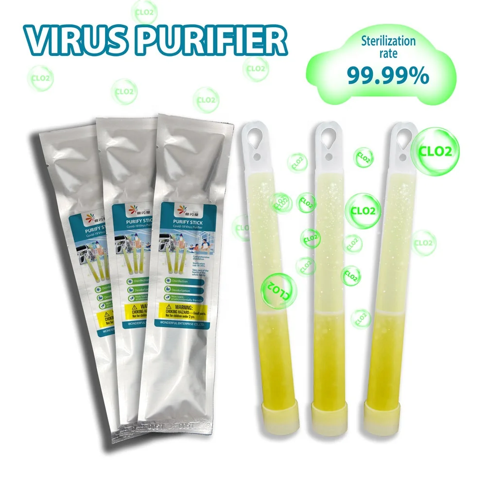 
Sanitizer Deodorant Air Sterilizer Disinfecting Desinfectante ClO2 Stick Virus Blocker Chlorine Dioxide ClO2 Stick 