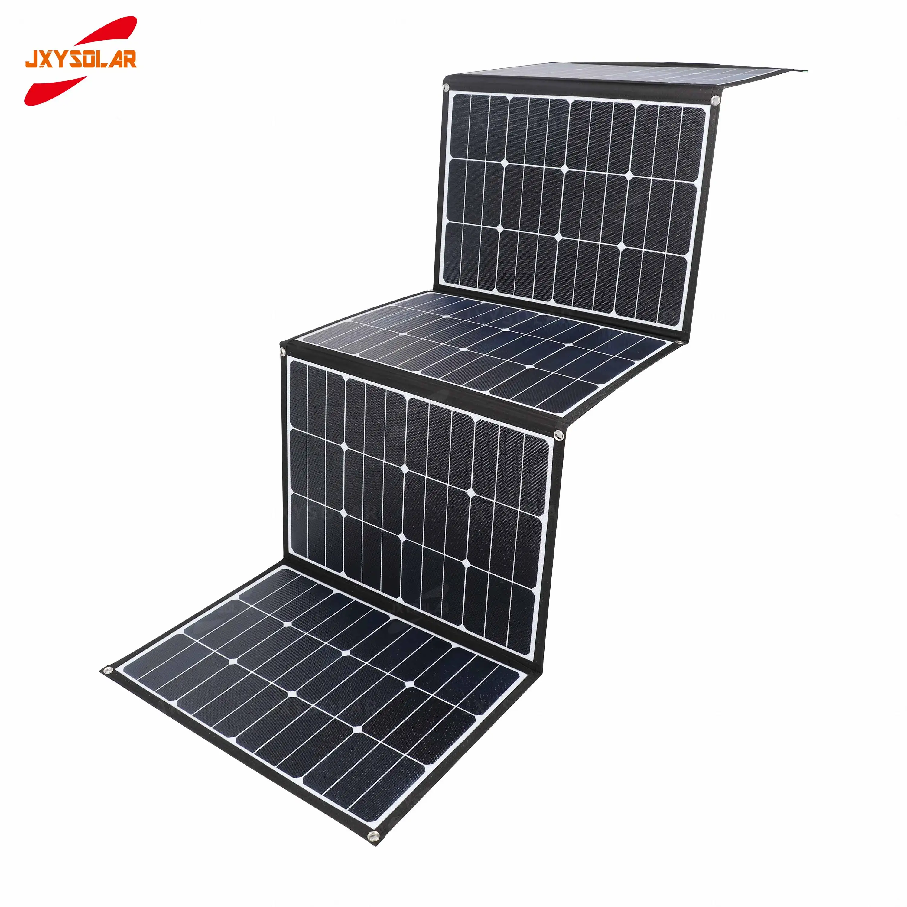 200W Sunpower Foldable Solar Panel with Salt Fog Corrosion Resistant ETFE Surface Use for RVs Batteries Outdoor