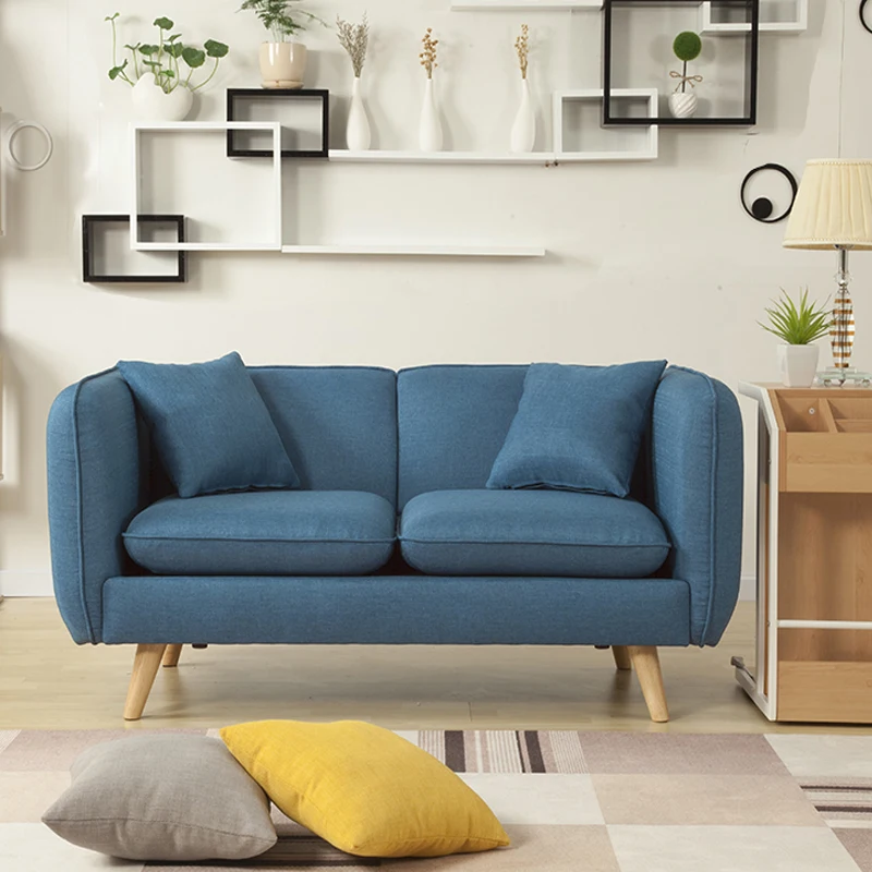 Japanese and Korean style living room sofa Nordic small apartment sofa modern fabric Apartment Hotel Sofa