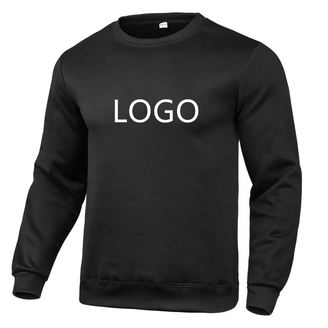 
Round Neck Sweatshirt Round Neck Long Sleeve Pure Color Class Clothes Custom Cotton Circle Thin Jacket Custom LOGO Work Clothes 