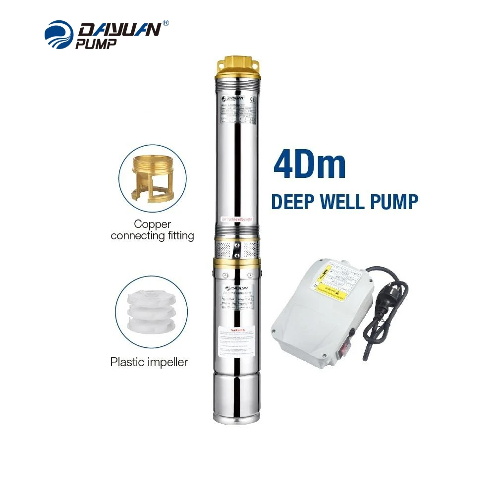 DAYUAN DM высокий подъемный 4-дюймовый высокого давления 220 В 3HP вертикальный скважинный погружной насос для глубоких скважин цена орошения сельского