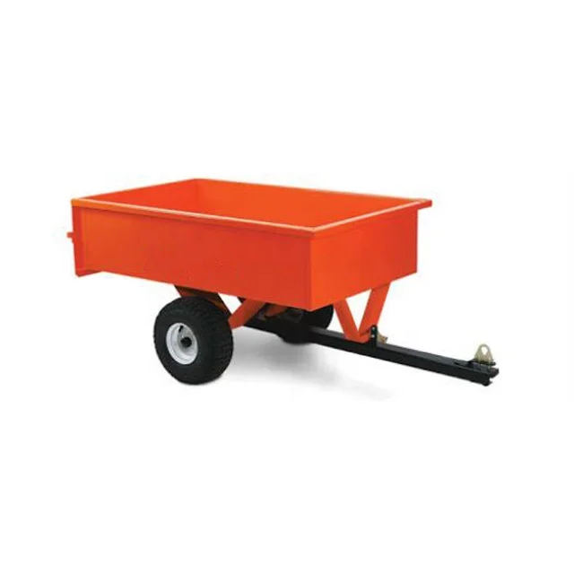 
10 Cu 2 wheels tow behind lawn tractor attachments mower dump cart garden trailer 