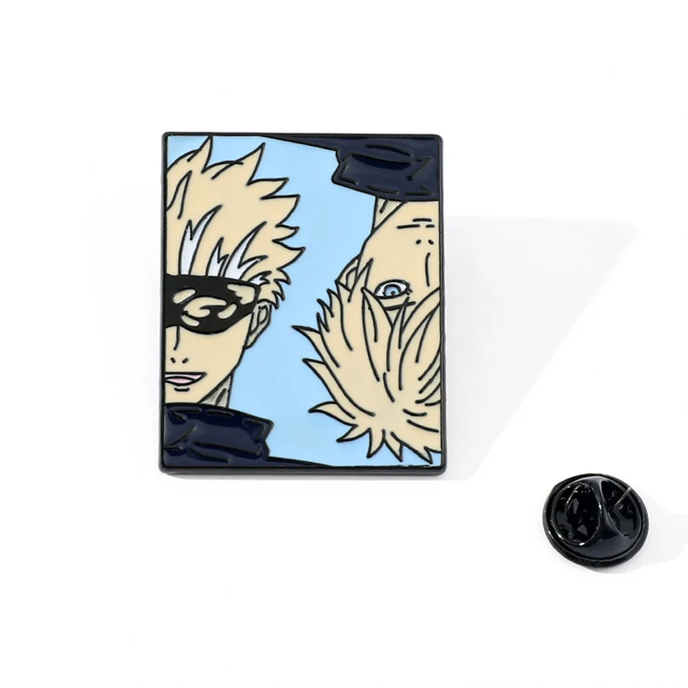 Cosplay 2 Styles Creative Characters Metal Enamel Pins Anime Jujutsu Kaisen Brooch for Fans