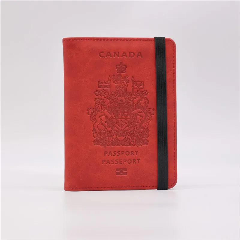 RFID passport holder leather passport bags family travel wallet with pockets certificate bags case booklet passport cover