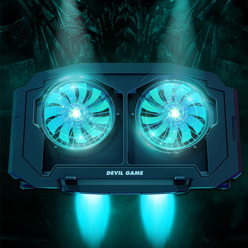 Hot sale 2 fan Adjustable gaming Laptop cooling pad Stand notebook cooler without noise