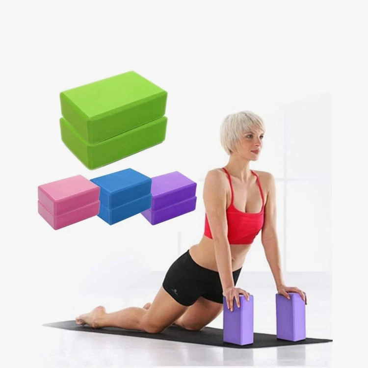 Eco friendly recycled organic strong wood EVA yoga block custom logo fitness yoga blocks