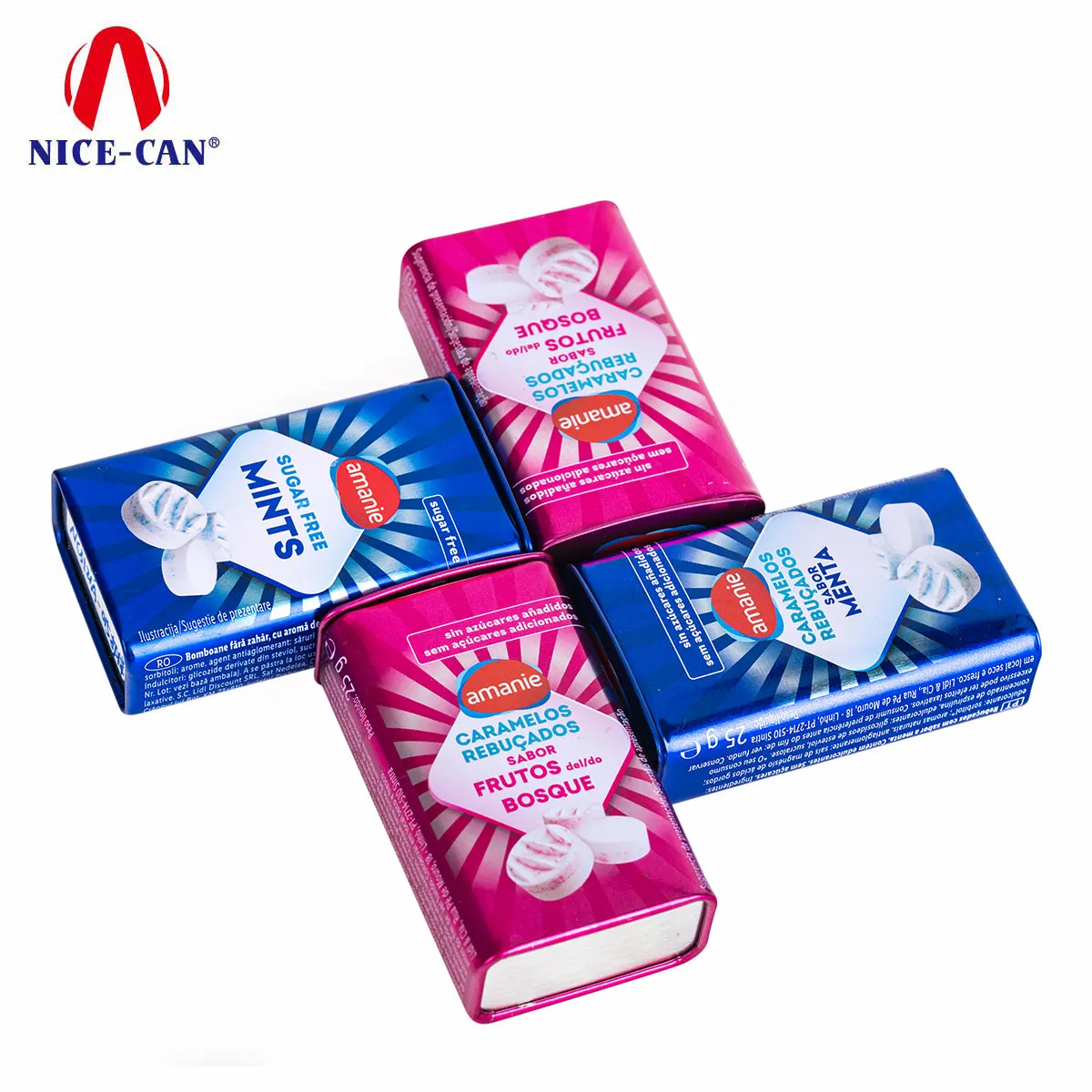 Exquisite and Hot sale mints small rectangular metal tin box for easy carrying