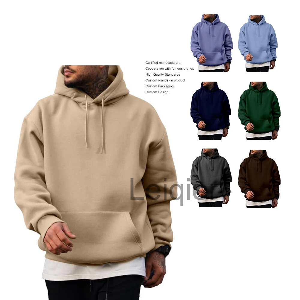 Изготовленный на заказ логотип Oem вышивка мягкий мужской пуловер со шнурком оверсайз с капюшоном хлопковые толстовки длинным рукавом рубашки