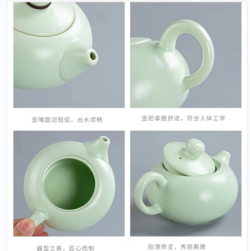 ceramic portable easy take teapot set 3 colors in simple gift box package two persons usage handmade gift teapot sets