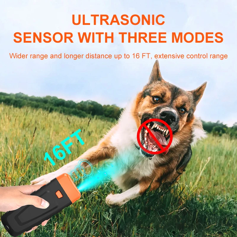 Variable Frequency Ultrasonic Dog Repellent Device Electronic Pet Cat Powerful Antibarking Non-Irritating Repeller for Dogs