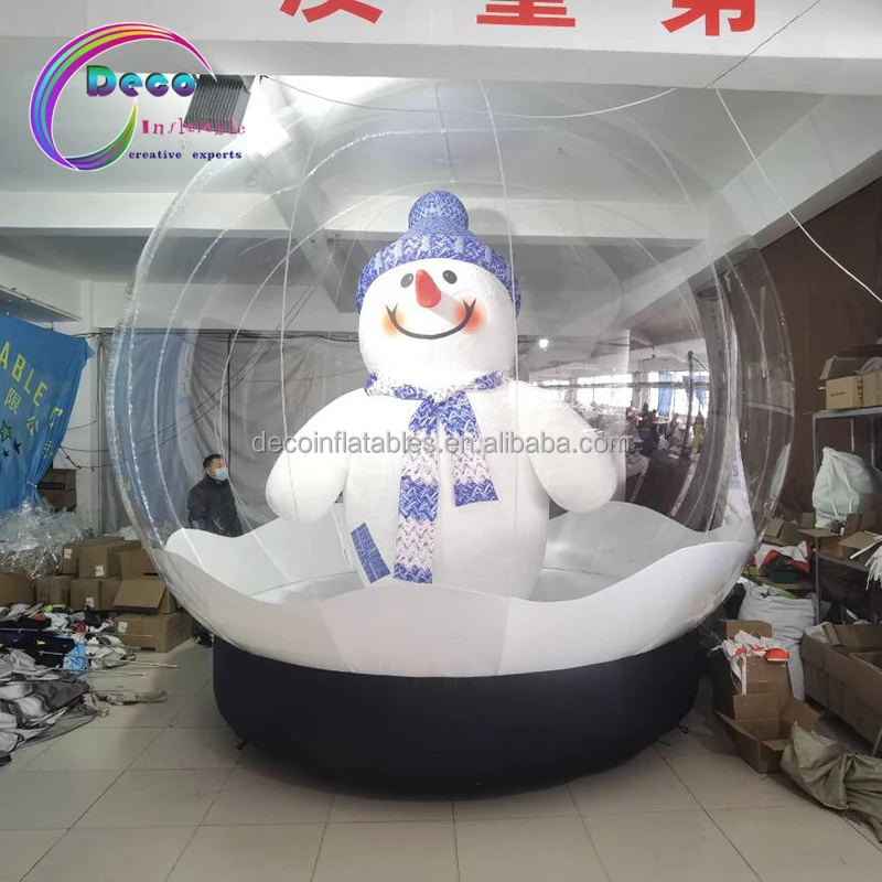 Best Design Giant Inflatable Snow Globe Inflatable Snowball With Snow Man