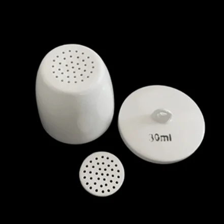 Ceramic Manufacturer 15 ml 25 ml Ceramic Filter Pot Crucible for Metallurgical Plant