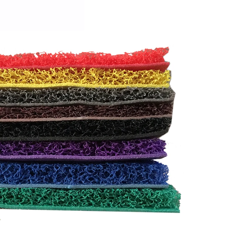 Foam backing PVC Coil Mat custom door floor mat PVC coil Vinyl Loop carpet waterproof printing PVC foot mat