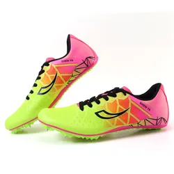 Factory customized men and women race special spikes running shoes
