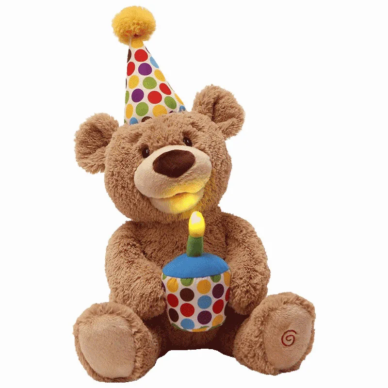 Happy birthday gift kids love TED cake toy functional plush toy