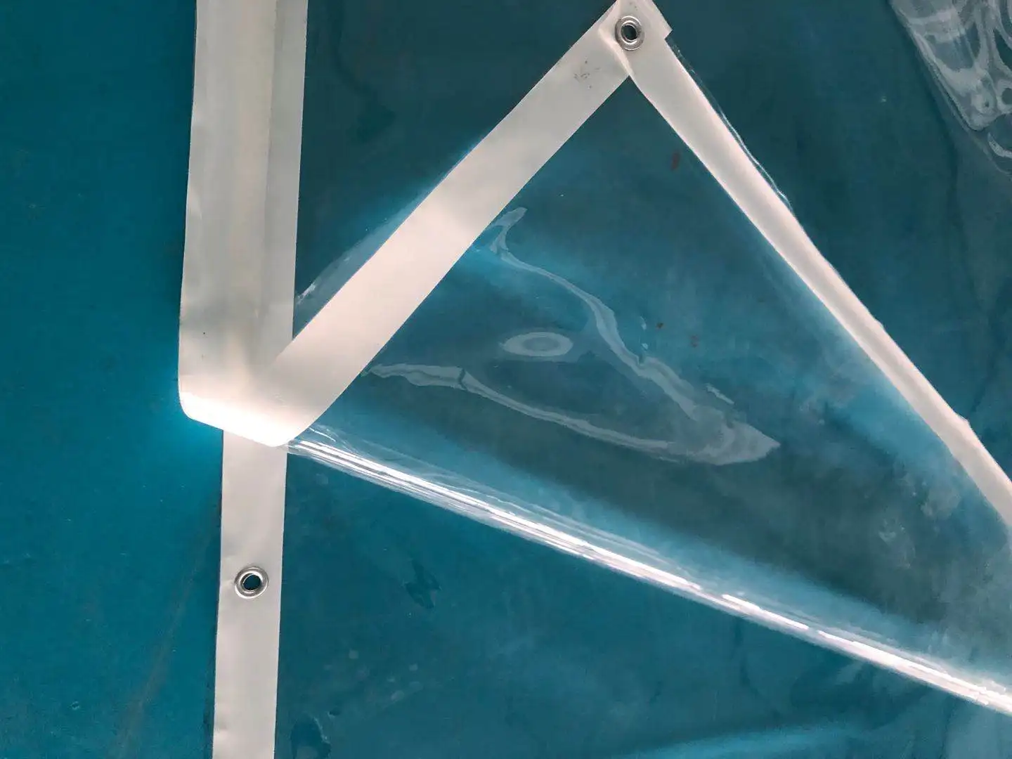 Clear Tarp Waterproof Curtain With Eyelets PVC Pergola Side Panels Balcony Transparent Plastic Curtain