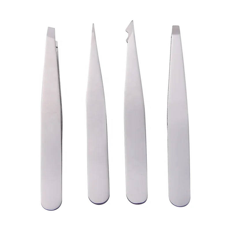 Professional Multi-Purpose Eyebrow Tweezers Wholesale Makeup Tool for Eyebrows & Facial Hair Removal Pointed & Slanted Tips
