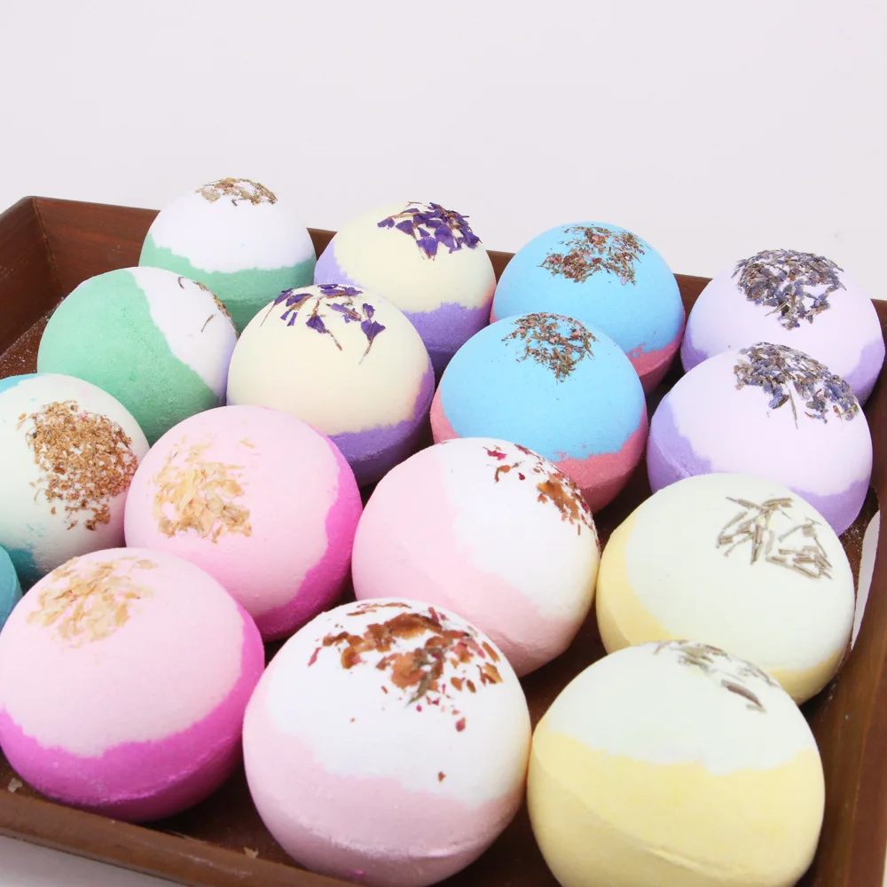 OEM hot sale salt ball popular oil body cleansing purple bubbles star shape bath bomb