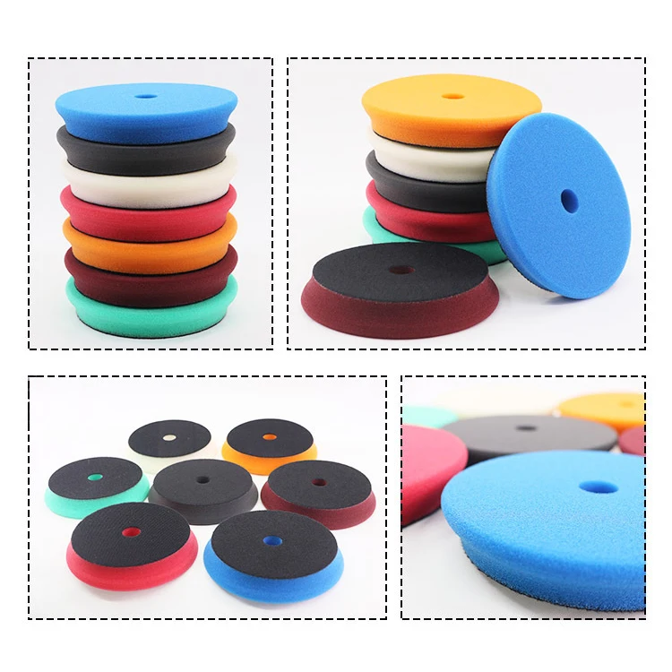 High Quality Heavy Cutting Pad Reusage 6' 7' Foam Car Polishing Pad Yellow Orange