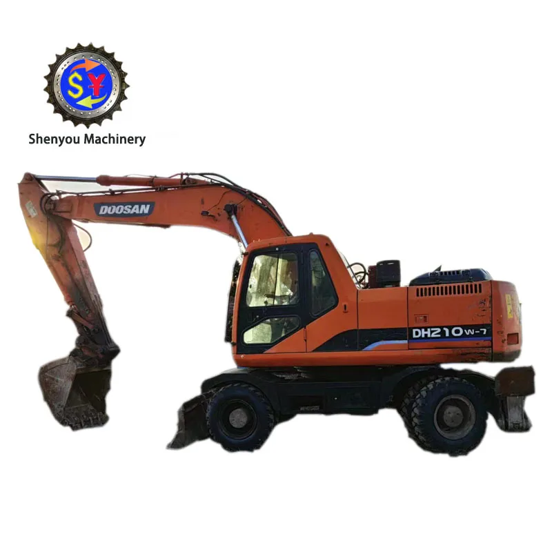 Doosan 210w-7 Used KOREA Used Wheel Excavator Doosan 210w-7 excavators good quality  Doosan DH 210w-7