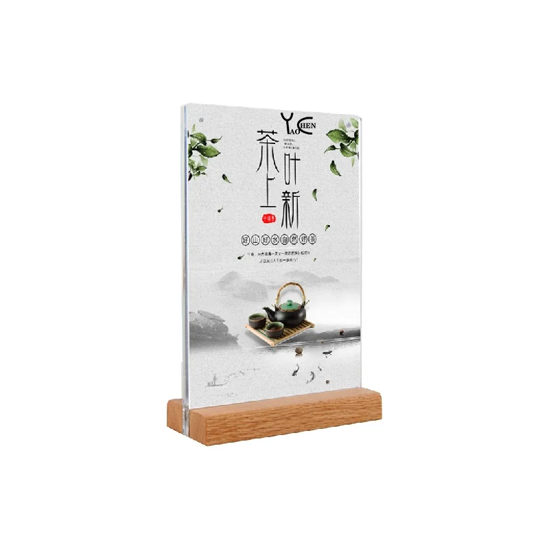 2022 split type magnet hight-end clear wood family tree acrylic photo frame