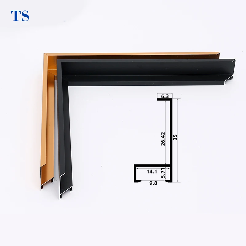 Wholesale High Quality Modern Brushed Champagne Aluminum Photo Picture Frame For Painting