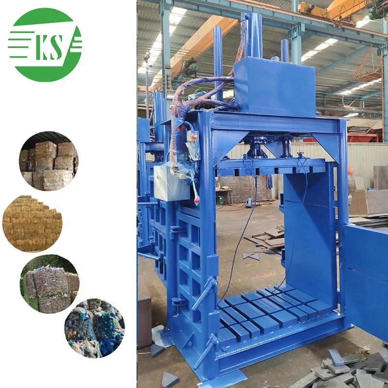 Keshang Hydraulic Vertical Can and Bottle Press Bailing Machine Baler Manual Press for Waste Plastic for Sale