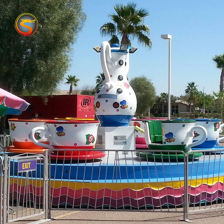 
Indoor or Outdoor Tea Cup Carousel Rides 24 Seats Coffee Cups Rides for Sale 