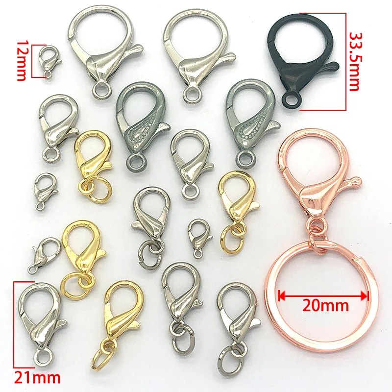  New Swivel Clasps Lanyard Snap Hook Metal Lobster Claw