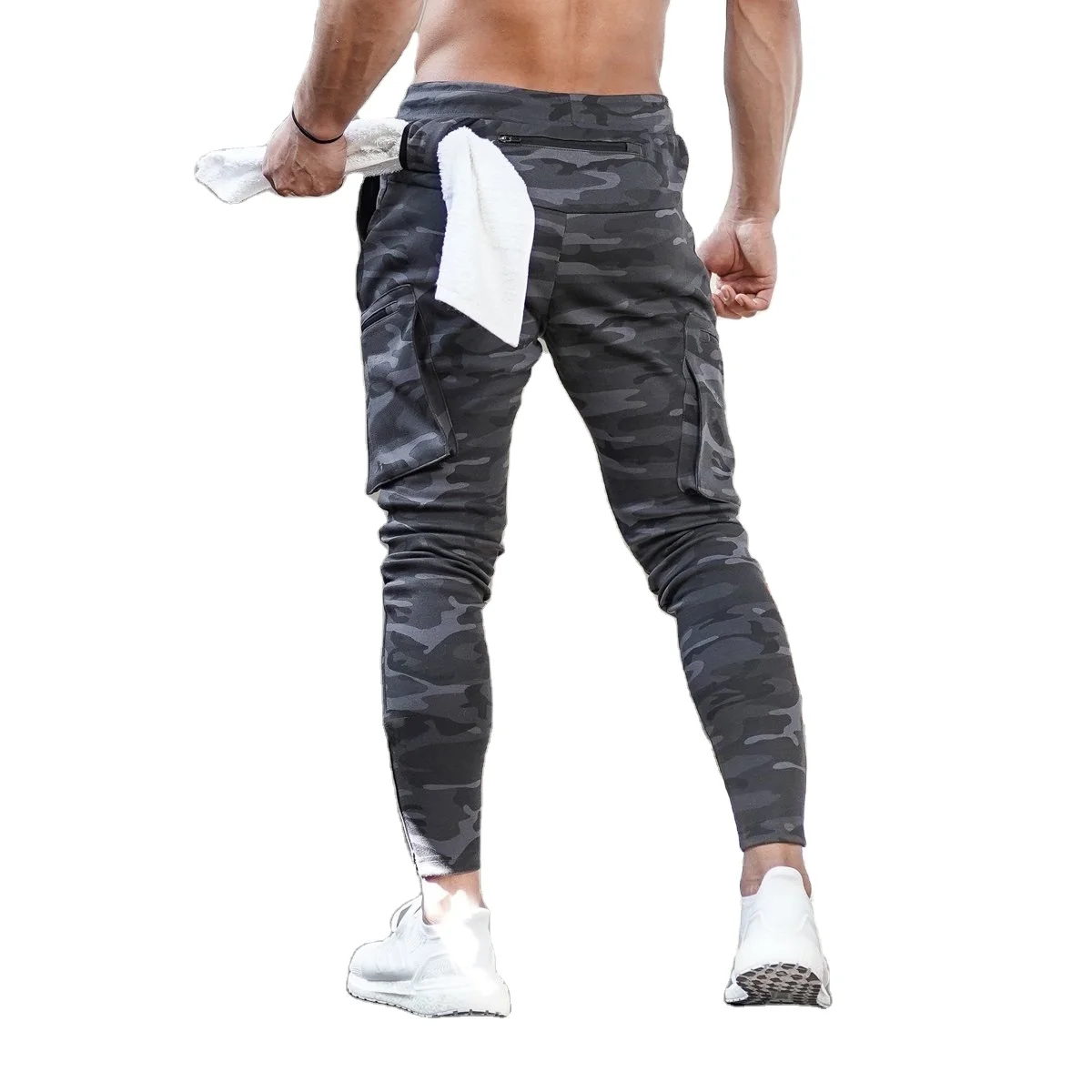 
Wholesale Manufacturer New Design Mens Gym Pants with Pockets Camouflage Mens Sweatpants Joggers 