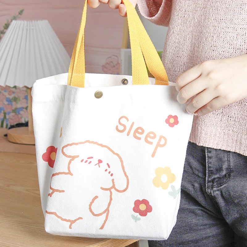 Custom Print New Style Promotional Christmas Canvas Tote Bag Candy Cotton Gift bags For Girls