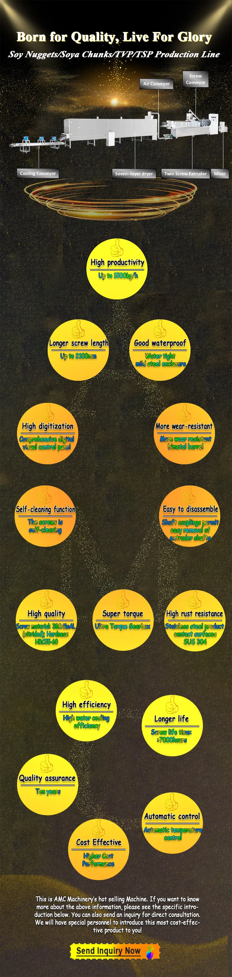 soya chunks / corn snacks making