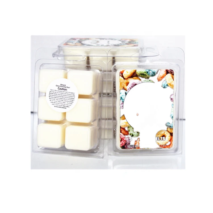 2020 New Design Creative 6 Cavity Candle Packaging Plastic clamshell Box Wax Tart Melt Clamshell