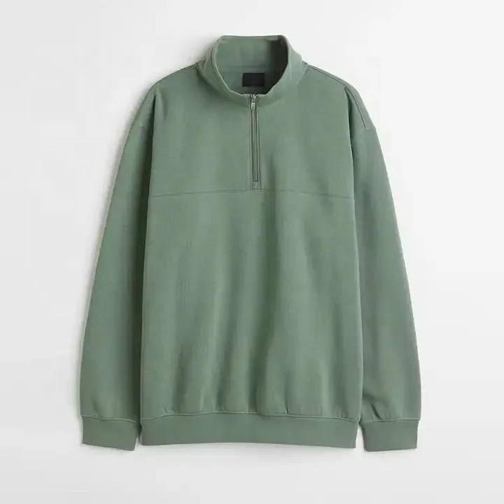 Wholesale Newest Quarter Zip Pullover Golf Sweatshirt Mens 1/4 Zip Fleece Hoodies Mock-neck Pullover Blank Jacket For Men