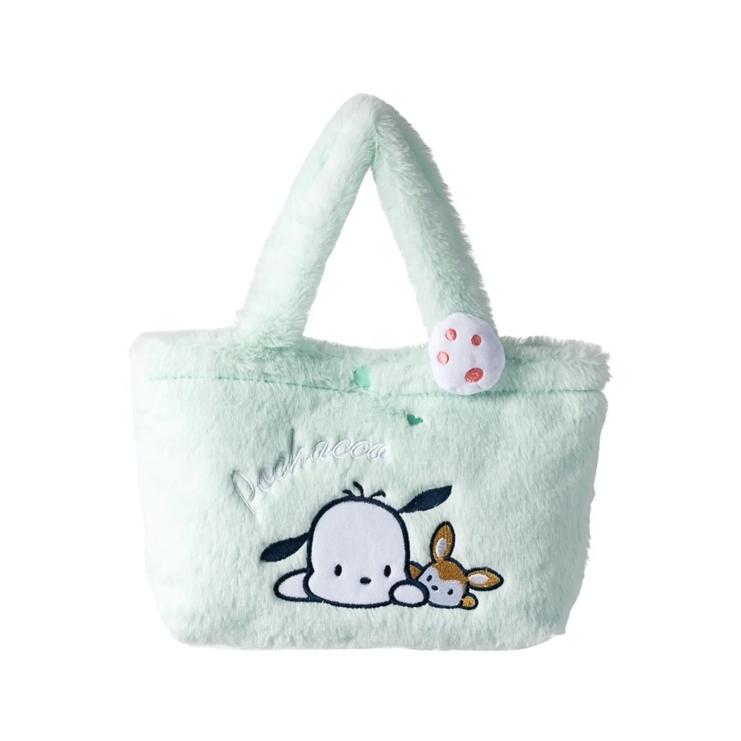 DH5417 New plush toy bag Large capacity cute simple handbag creative Sanrio Kuromi melody pattern