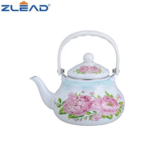 TK121 Large Enamel Teapot Stainless Steel Teapot Handle Kettle