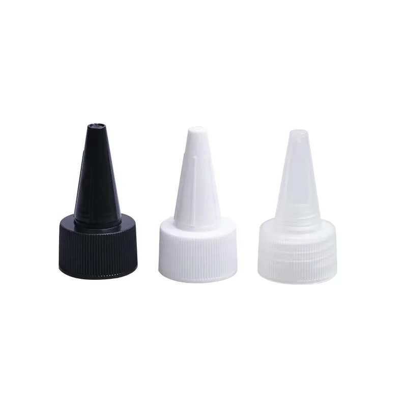 Pointed Top Cap PP Plastic High Quality 20mm 24mm 28mm Stainless Steel Cosmetic 500 Ml Spray Bottles Square Storage Jar Plastic