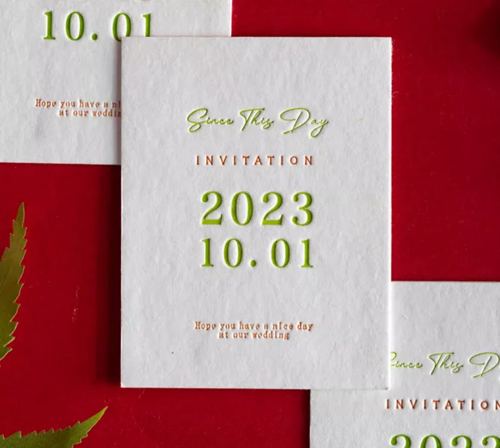 Wholesale luxury foil gold letterpress greeting card custom business card debossed thank you cards with envelopes