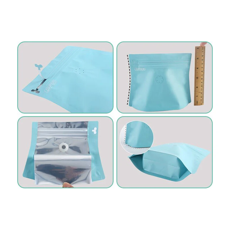 white black purple diamond shaped standing coffee bean pouch snack packaging bag with zipper full size