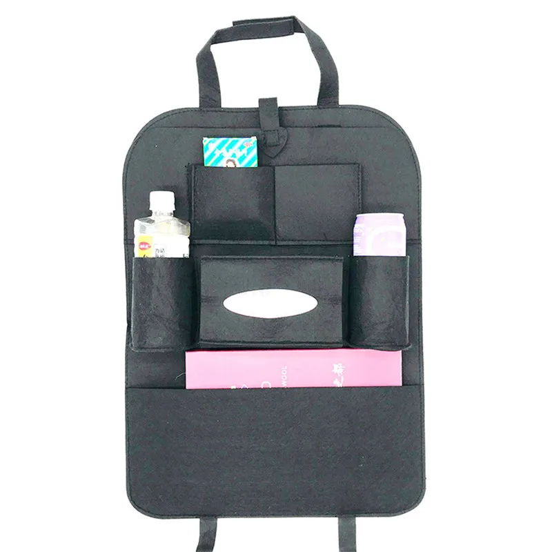 Washable Felt Material Car Seats Back Bags Travel Hanging Felt Bag Seat Organizer