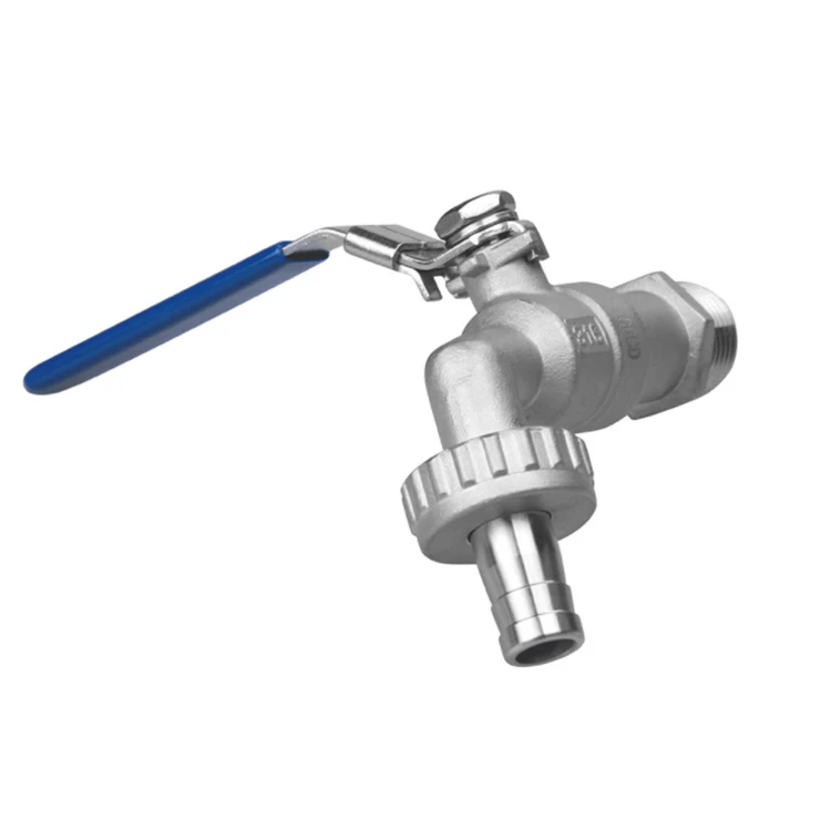 
BSPT DN15 SS316 Hose Tap Ball Valve/ Drain Tap 