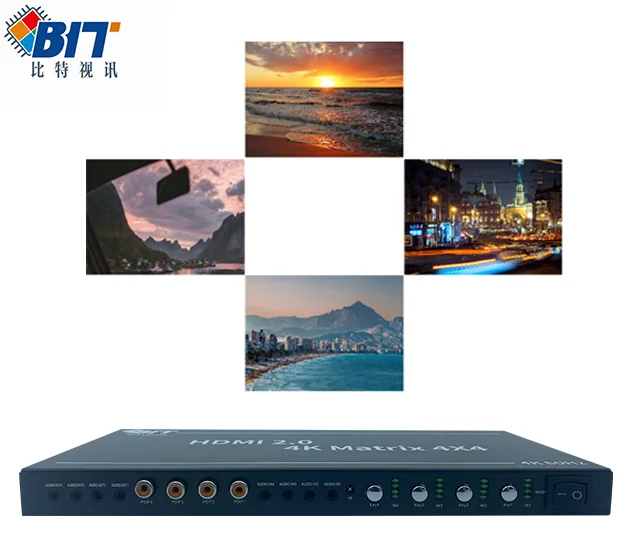 Лидер продаж 4K @ 60Hz Edid 2X2 4X4 аудио Матрица-Hdmi коммутатор 4 в выхода Hdmi сплиттер для ТВ