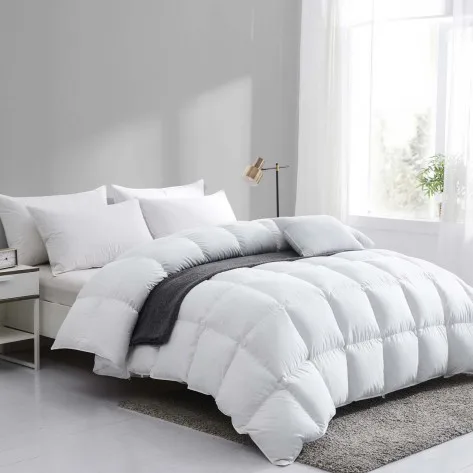 Luxury Oversize Comforter Set filling microfiber quilt Queen Size  white Comforter Bedding Set