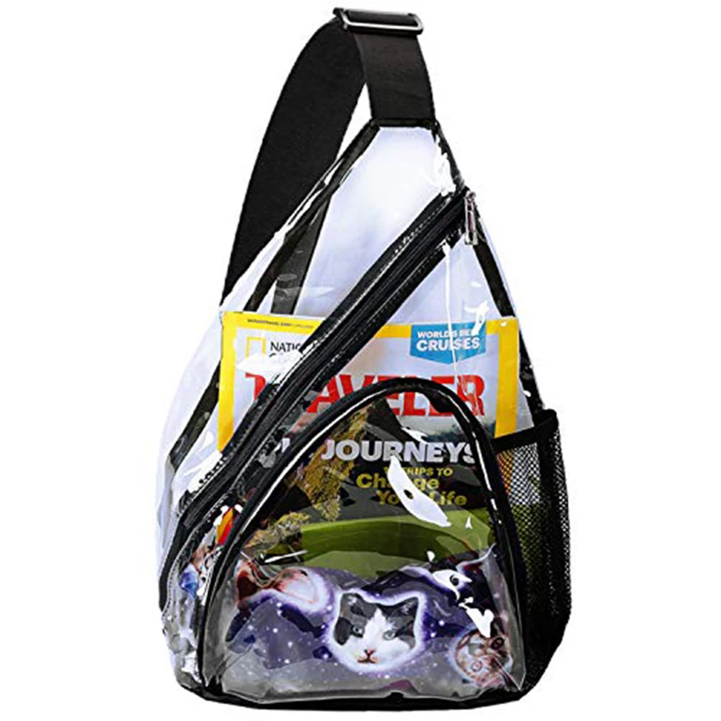 Прозрачный водонепроницаемый ПВХ диагональная женская сумка в виде буквы s Модные изготовления на заказ ясно нагрудная сумка, женская сумка