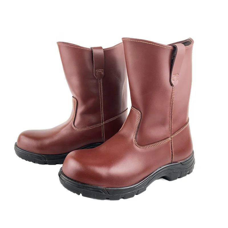 Top Selling Unisex Shoes Safety Protection Shoes Composite Toe Anti-Slip Moisture Absorption Red Cow Genuine Leather Boots