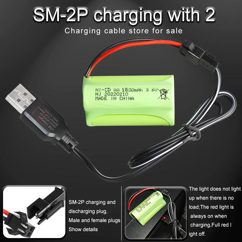 Factory nickel cadimum Nicd AA 1800mAh remote control toys baby toy car nicd 3.6v rechargeable battery