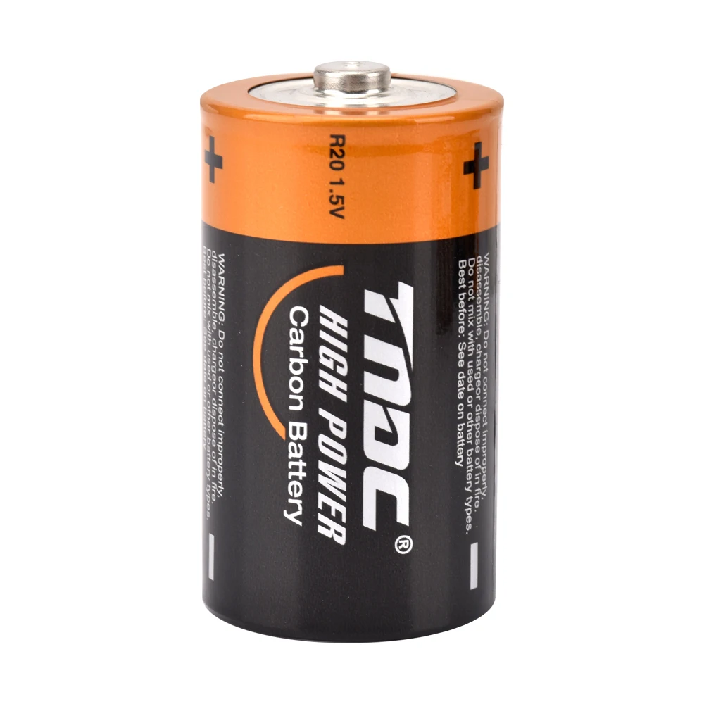 Chinese Factory Whole Price Power Flash Zinc Carbon Battery R20 D Size Dry Cell Battery 1.5V Super Heavy Duty Battery