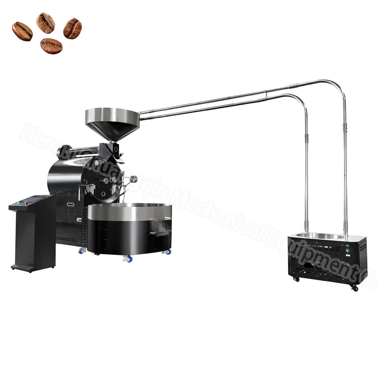 Gas Coffee Bean Roasters coffee roasting and packaging machine coffee roaster cast iron drum