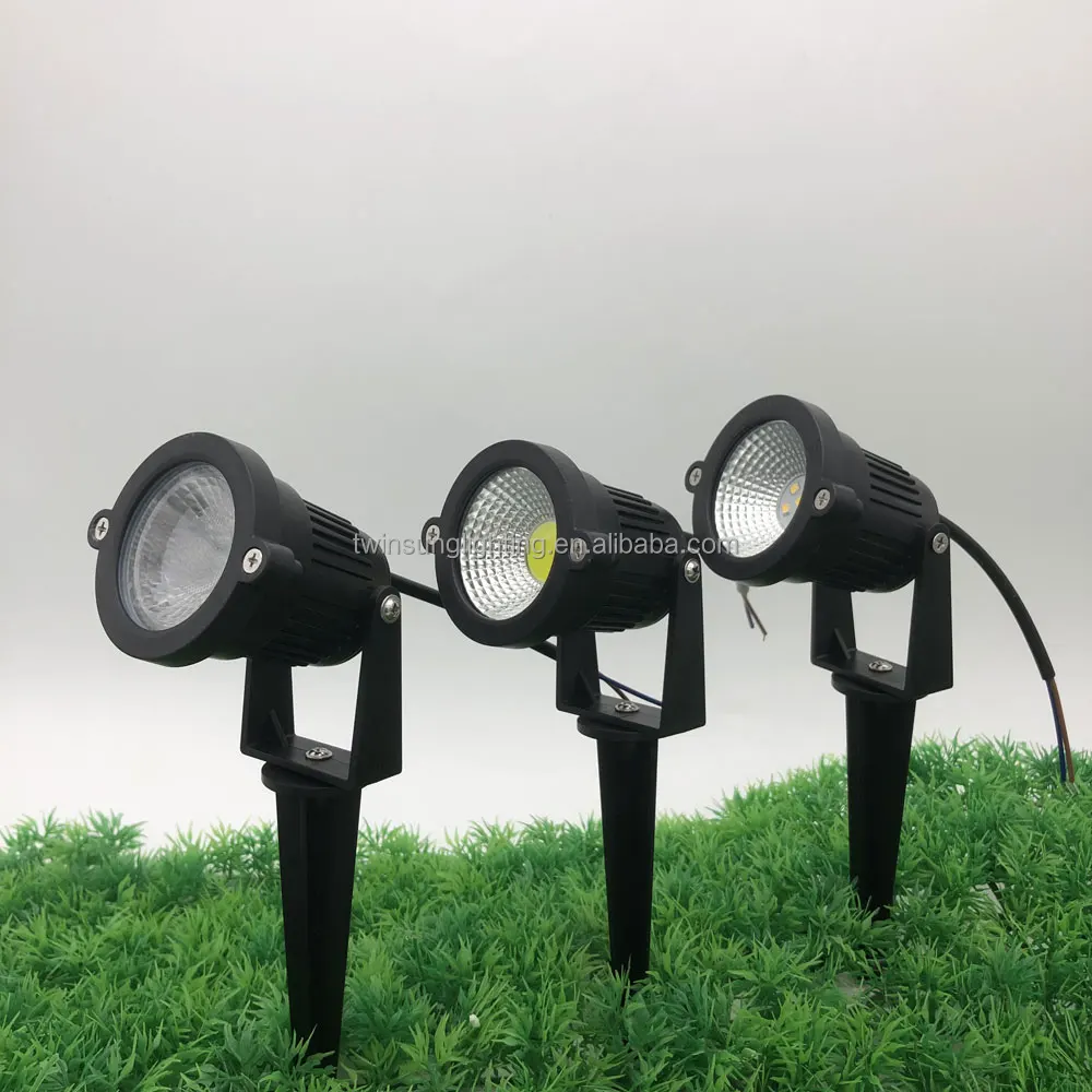Spike light landscape led mini 5w garden spike 3 eye lights