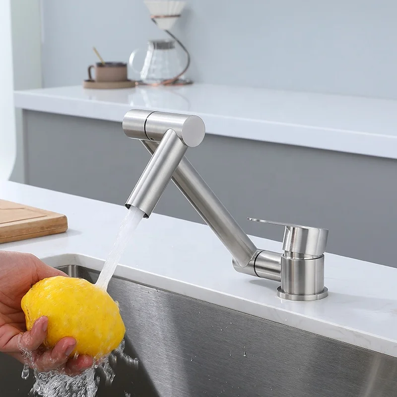 304 stainless steel Foldable sink mixer water saver faucet aerator 720 rotating sink water faucet